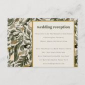 Rustieke Boho Green Botanische bruiloft receptie Informatiekaartje (Voorkant)