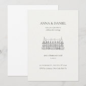 Rustieke Boho Greenery bruiloft uitnodiging (Voorkant / Achterkant)