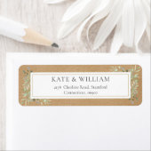 Rustieke Boho Greenery Waterverf Foliage Adres Etiket (Insitu)