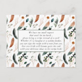 Rustieke Boho Groene Bruidsdouche Recept Briefkaart (Voorkant)