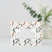 Rustieke Boho Groene Bruidsdouche Recept Briefkaart (Staand voorkant)