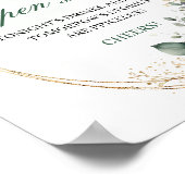 Rustieke Boho Groene Open Bar Tafel Sign Poster (Hoek)