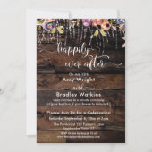 Rustieke Boho Happily Ever After Alleen Ontvangst Kaart (Voorkant)