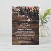 Rustieke Boho Happily Ever After Alleen Ontvangst Kaart (Staand voorkant)