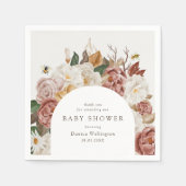 Rustieke Boho Herfst Baby shower Papier servet (Voorkant)