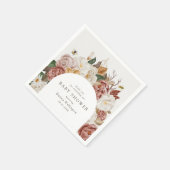 Rustieke Boho Herfst Baby shower Papier servet (Hoek)