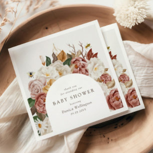 Rustieke Boho Herfst Baby shower Papier servet