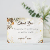 rustieke Boho Herfst bedankkaart (Staand voorkant)