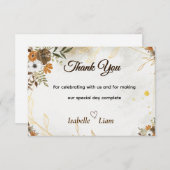 rustieke Boho Herfst bedankkaart (Voorkant / Achterkant)