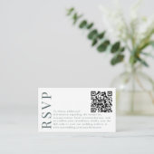 Rustieke Boho Herfst Bloem Bruiloft RSVP QR code k Informatiekaartje (Staand voorkant)