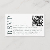 Rustieke Boho Herfst Bloem Bruiloft RSVP QR code k Informatiekaartje (Voorkant)