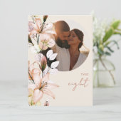 Rustieke Boho Herfst Bloem Foto Tafelkaart Kaart (Staand voorkant)