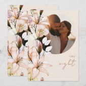 Rustieke Boho Herfst Bloem Foto Tafelnummer (Voorkant / Achterkant)