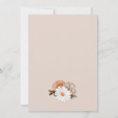 Rustieke Boho Herfst Bloemachtige Bruiloft Feest Kaart (Achterkant)