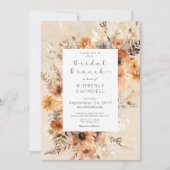 Rustieke Boho Herfst Bloemen Lijst Bruidsbrunch Kaart (Voorkant)