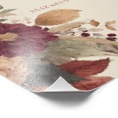 Rustieke Boho Herfst Bloemen Trouwen Guest Book Si Foto Afdruk (Hoek)