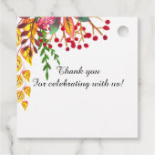 Rustieke Boho herfst bloemenbruiloft herfst in lie Bedankjes Labels (Achterkant)