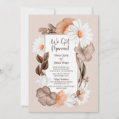 Rustieke Boho Herfst Bloemige Trouwreceptie Kaart (Voorkant)