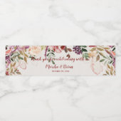 Rustieke Boho Herfst Bruiloft Waterfles Labels Etiket (Enkel label)