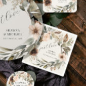 Rustieke Boho Herfst herfst bloemblaadje bruiloft Servet