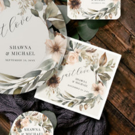 Rustieke Boho Herfst herfst bloemblaadje bruiloft Servet