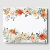 Rustieke Boho Herfst herfst pompoen bloemenbruilof Gastenboek (Achterkant)