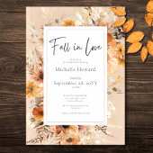 Rustieke Boho Herfst In Love Rust Floral Vrijgezel Kaart