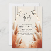 Rustieke Boho herfst Ombre bruine bruiloft Save The Date (Voorkant)