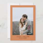 Rustieke Boho herfst Ombre bruine bruiloft Save The Date (Achterkant)