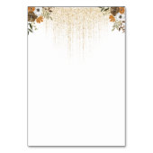 Rustieke Boho Herfst Tafelnummer Kaart (Achterkant)