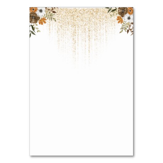  Rustieke Boho Herfst Tafelnummer Kaart (Achterkant)