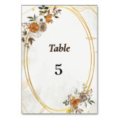  Rustieke Boho Herfst Tafelnummer Kaart (Voorkant)