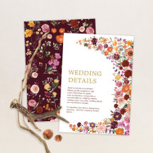 Rustieke Boho Herfst Wildflower Garden Wedding Det