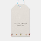 Rustieke Boho Herfst Wildflowers Huwelijk of Verlo Cadeaulabel (Achterkant)