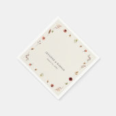 Rustieke Boho Herfst Wildflowers Huwelijk of Verlo Servet (Hoek)