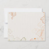 Rustieke Boho Herfstbloemen Persimmonen Monogram Notitiekaartje (Achterkant)