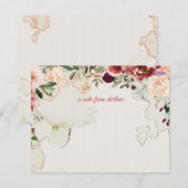 Rustieke Boho Herfstbloemen Persimmonen Monogram Notitiekaartje (Voorkant / Achterkant)