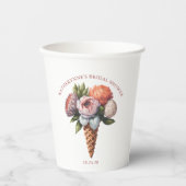 Rustieke Boho Ijs Bruidsfeest Papieren Bekers (Voorkant)