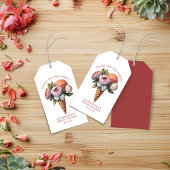 Rustieke Boho Ijs Florale Bruidsdiner Cadeaulabel