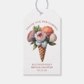 Rustieke Boho Ijs Florale Bruiloft Feest Cadeaulabel (Voorkant)