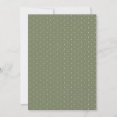 Rustieke Boho Ivoor Rozen Salie Groene Bruidsdouch Kaart (Achterkant)