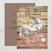 Rustieke Boho Jongens Baby Shower Kinderkamer Ledi Kaart (Voorkant / Achterkant)