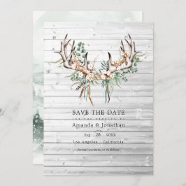 Rustieke Boho Katoen en Eucalyptus Boheemse Bruilo Save The Date