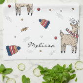 Rustieke Boho Kerstmis Familie Theedoek (Gevouwen)