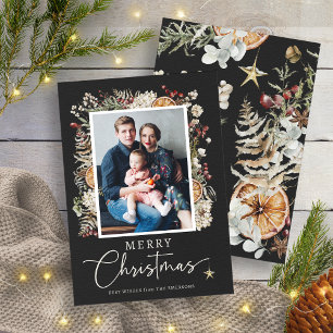Rustieke Boho Kerstmis Feestdagenkaart