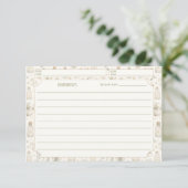 Rustieke Boho Keuken Kruiden Patroon Receptkaarten (Staand voorkant)