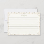 Rustieke Boho Keuken Kruiden Patroon Receptkaarten (Achterkant)