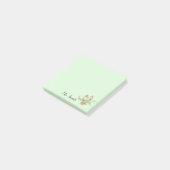 Rustieke boho klaver bloemboeket monogram post-it® notes (Schuin)