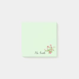 Rustieke boho Klaver bloemenboeket monogram Post-it® Notes