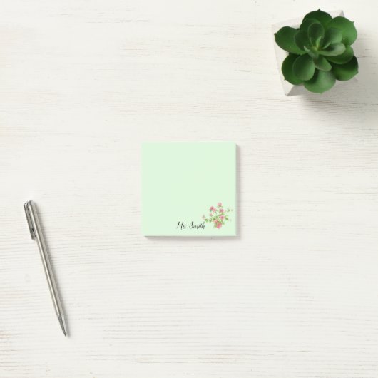 Rustieke boho Klaver bloemenboeket monogram Post-it® Notes (Kantoor)